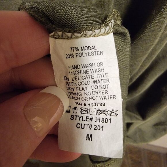 Alya Consuela Cowl Neck Chocker Olive Dress medium - Picture 8 of 8